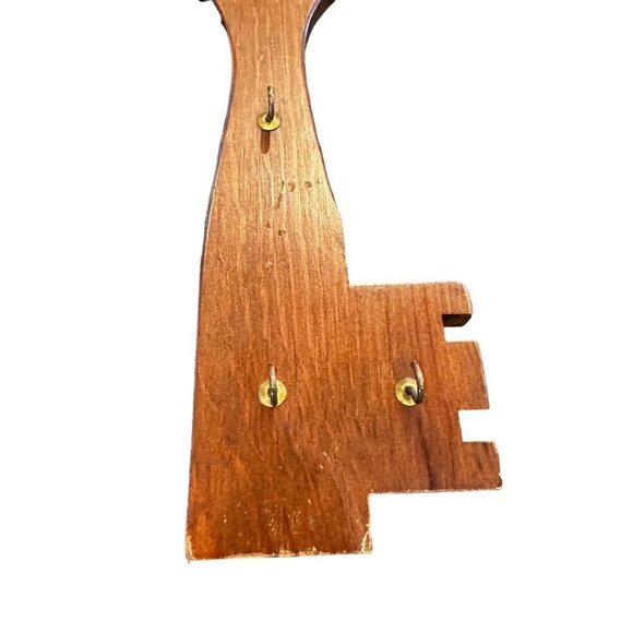 Vintage Cornwall Skeleton Key Hooks Holder Wood Handmade Wall Decor Holder 13" - Picture 5 of 11